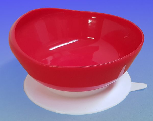 Scoop Bowl with Suction Cup Base 15cm - Red